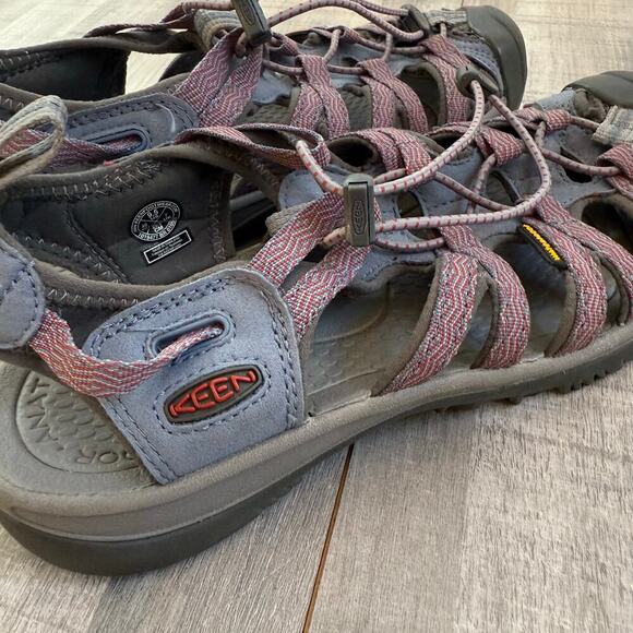 KEEN Whisper Sandals Womens 9.5 Pink Strappy Hiking Camping Outdoor Waterproof - Picture 7 of 13